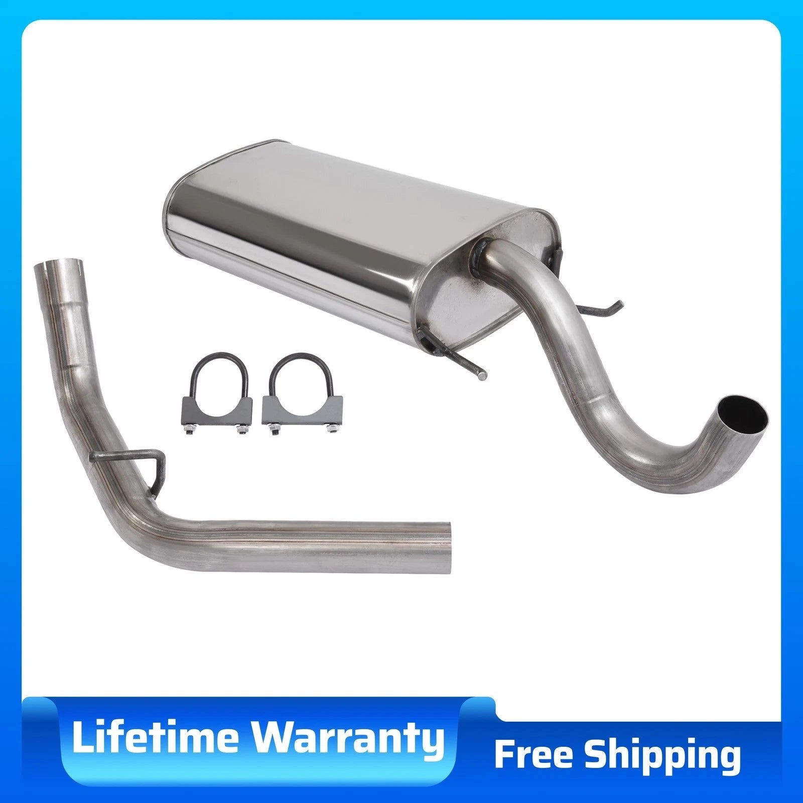 Stainless Steel Exhaust Muffler & Tail Pipe for Toyota Tacoma (2005–2012)