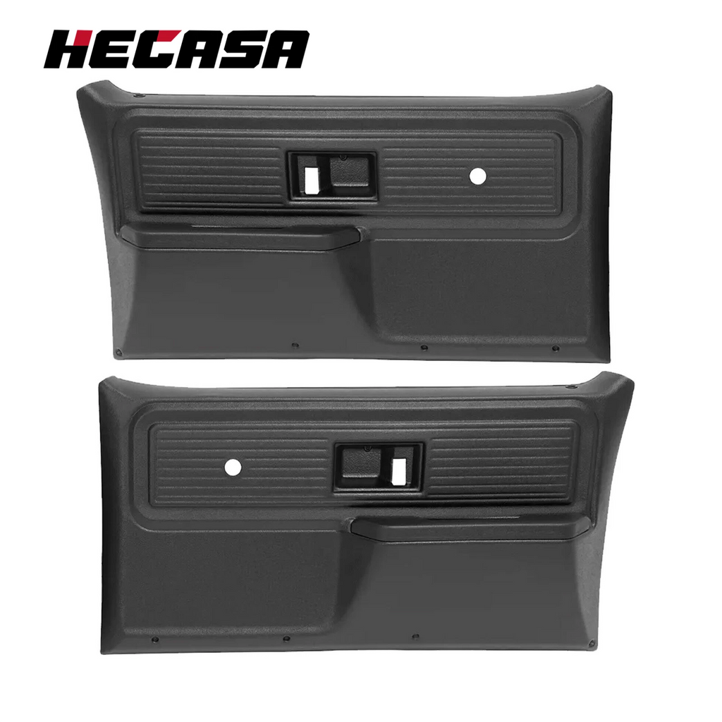 Set of 2 Black Inner Door Panels for Chevrolet GMC Truck (1977–1980)
