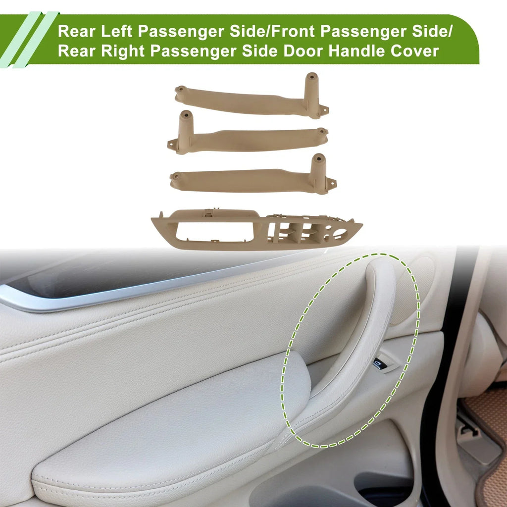 Door Panel Handle Pull Trim Cover for BMW X5 E70 Beige (2007-2013)