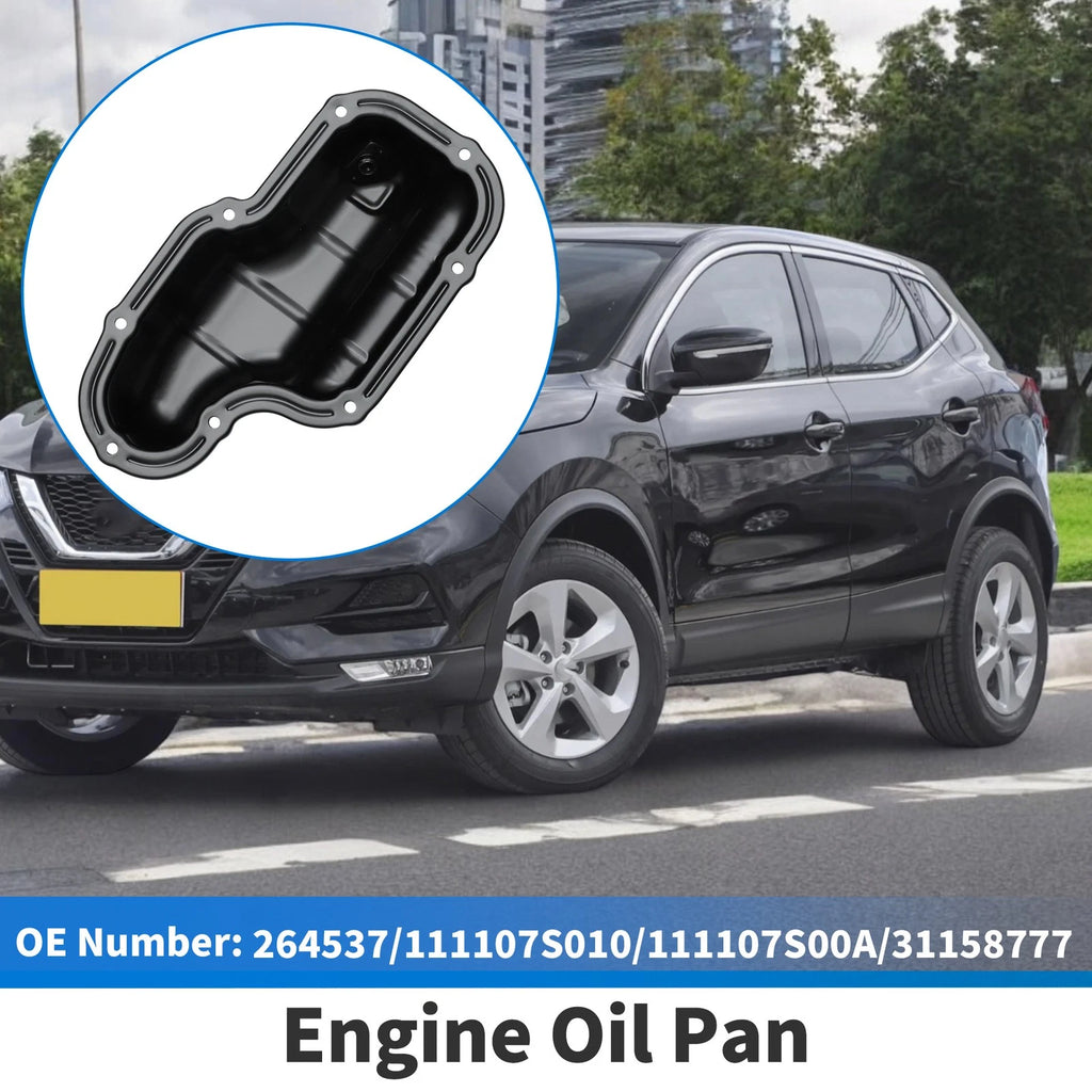 1 Pc Engine Oil Pan No.111107S010 for Nissan Pathfinder (2008–2012) Steel Black