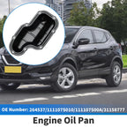 1 Pc Engine Oil Pan No.111107S010 for Nissan Pathfinder (2008–2012) Steel Black