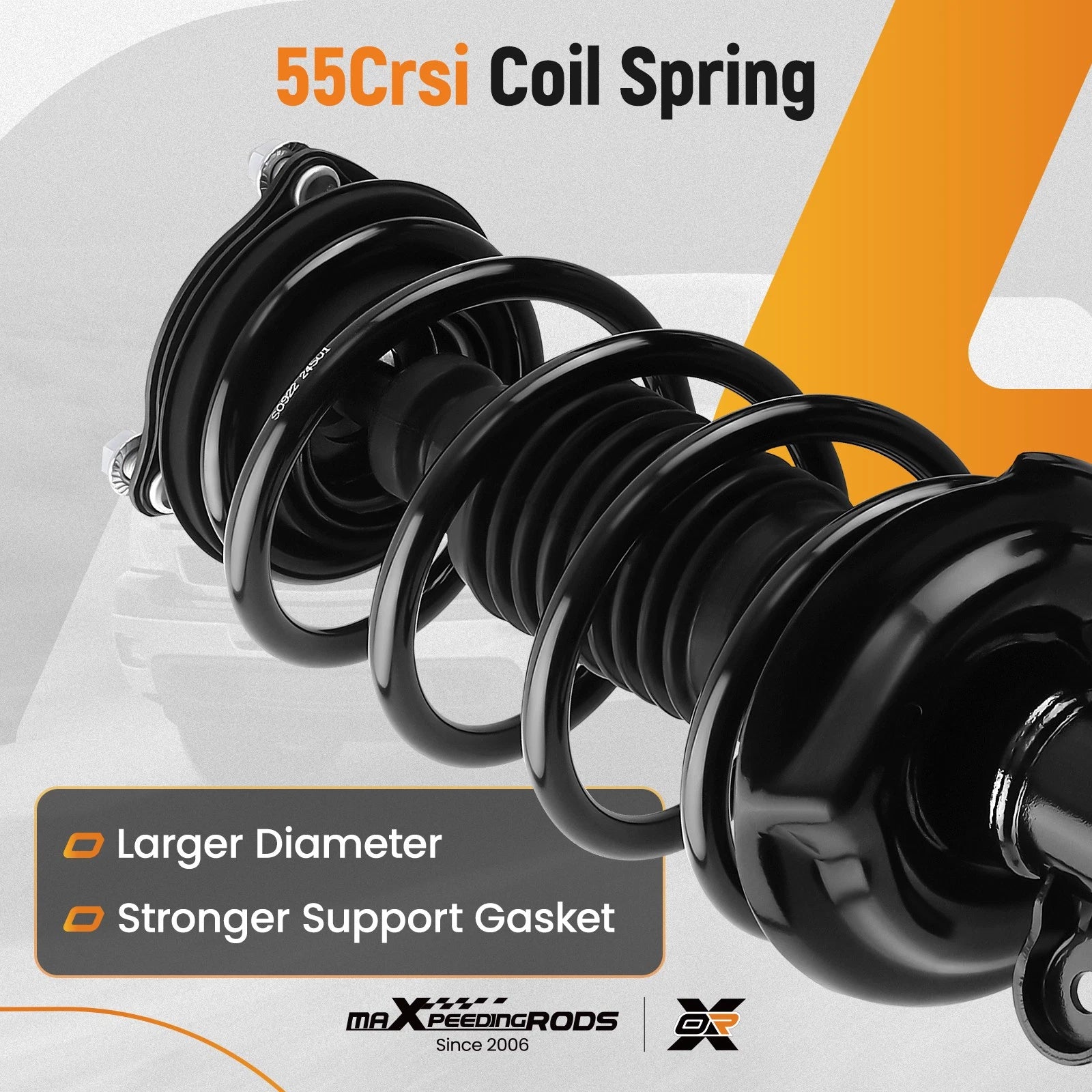 Set of 2 Struts with Coil Spring Assembly for Honda Civic Sedan (2012)