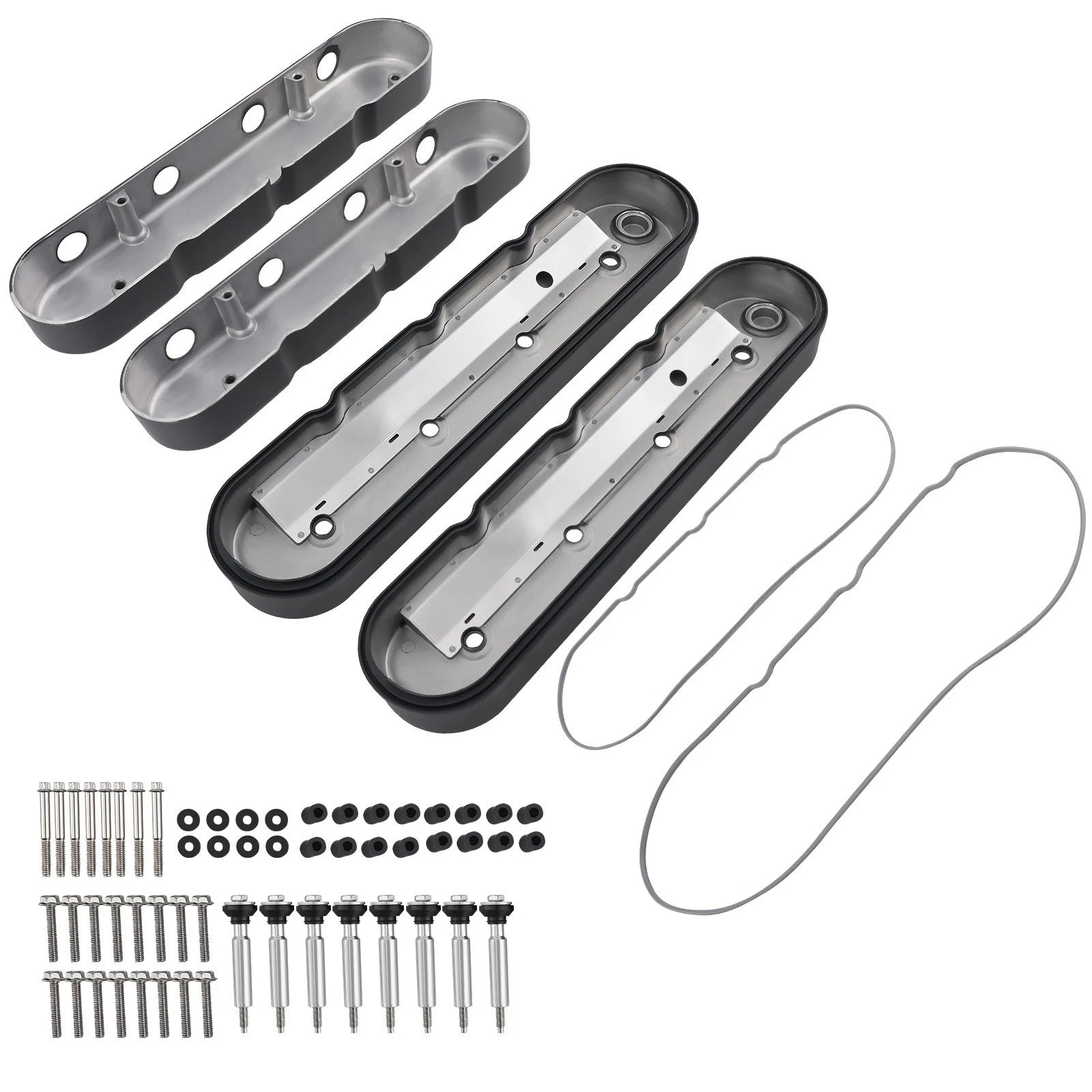 2pc Fabricated Aluminum Valve Covers for LS Engines (LS1, LS2)