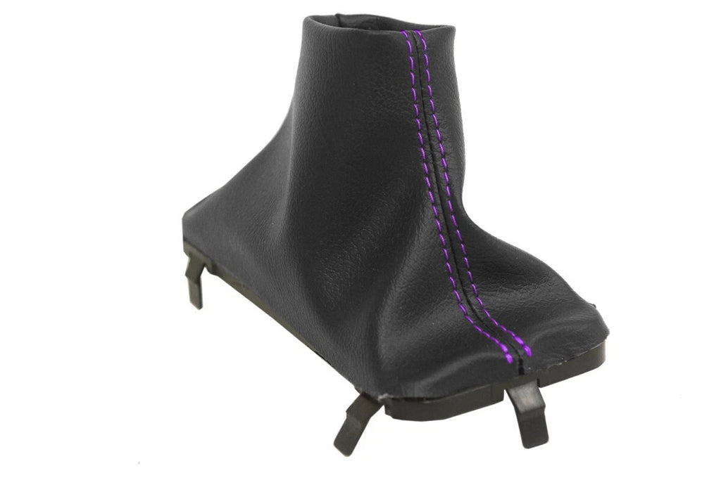Leather Automatic Shift Boot Cover for Ford F150 (2015–2020) Purple Stitch