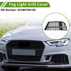 1pc Left Front Fog Light Grill for Audi A3 S3 (2017–2020) No. 8V3807681AE ABS