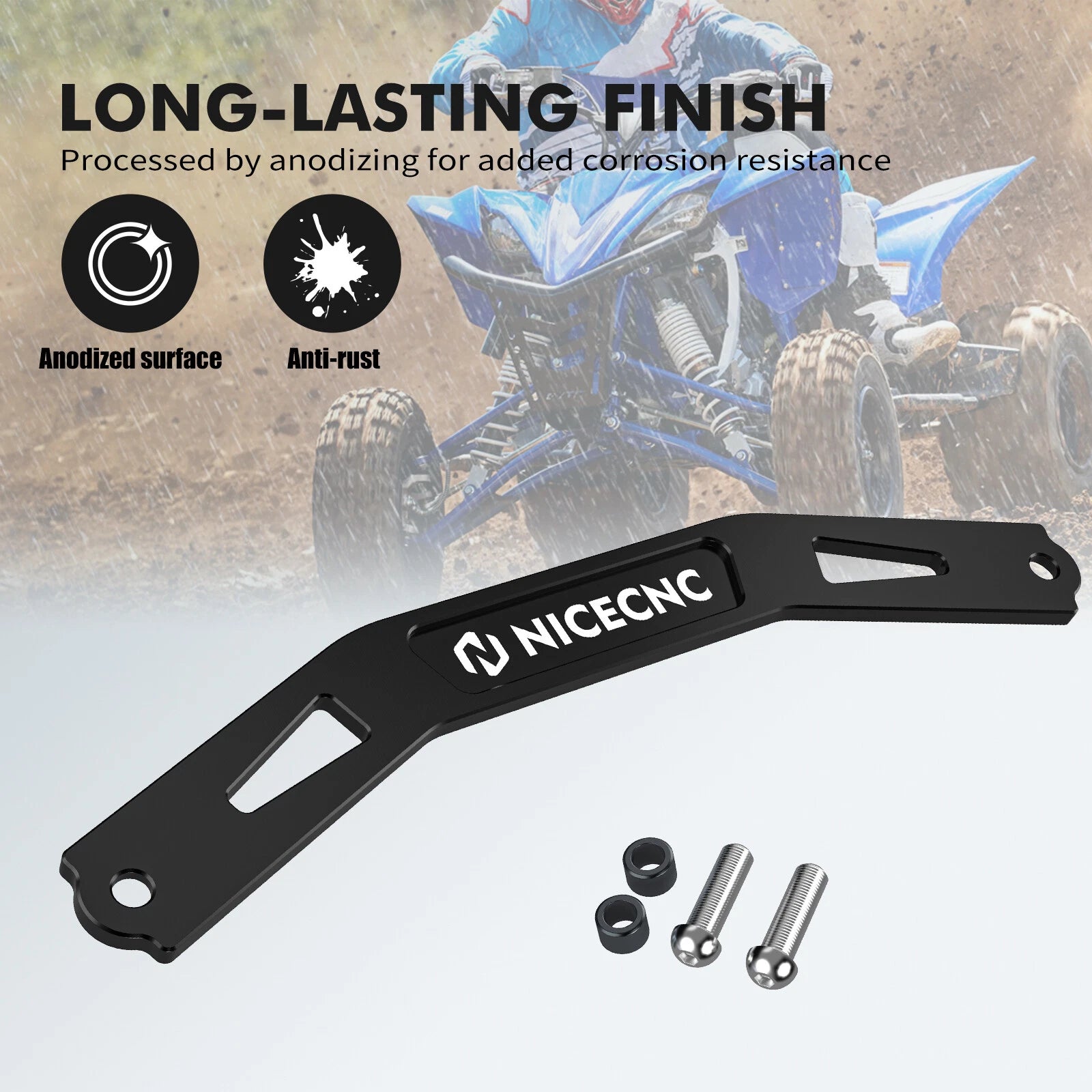 Aluminum Battery Bracket Mounting Holder for Yamaha YFZ450R/RSE (2009–2025)