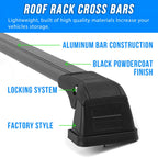 Set of 2 Aluminum Roof Rack Cross Bars for Kia Soul (2014–2019)