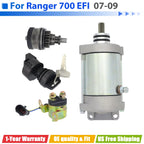 Starter for Polaris Ranger 700 4x4 EFI (2007–2009) W/Bendix, Relay, Key Switch