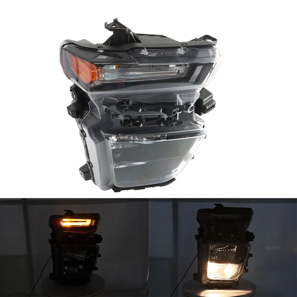 Passenger Headlight for Chevy Silverado 2500HD (2020–2023) Black Halogen
