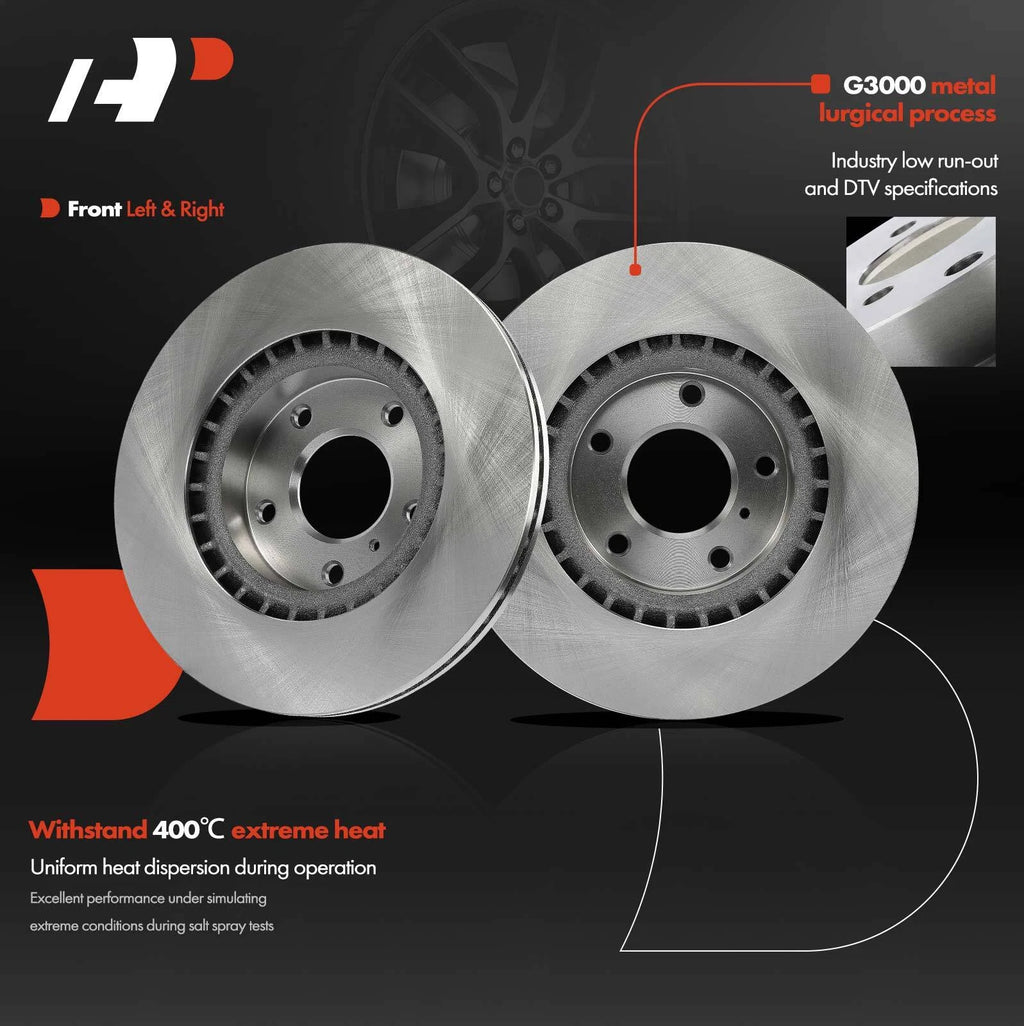 Front Disc Brake Rotors & Ceramic Pads for Infiniti G35 Nissan 350Z (2003–2008)