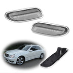 2X Clear Front Side Marker Lights for Mercedes-Benz C-Class (W203)