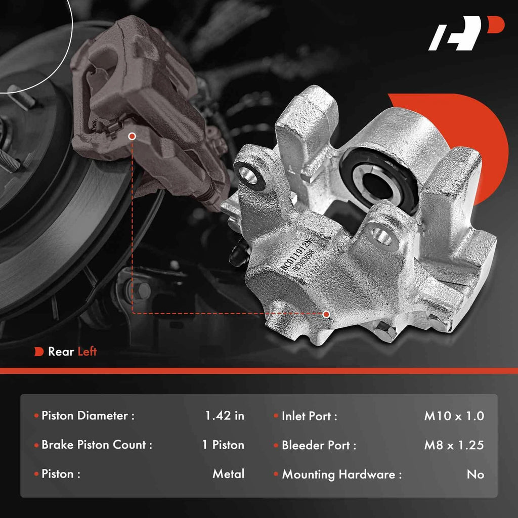 Rear Left Brake Caliper for Mercedes-Benz W203 C-Class (2003–2007)
