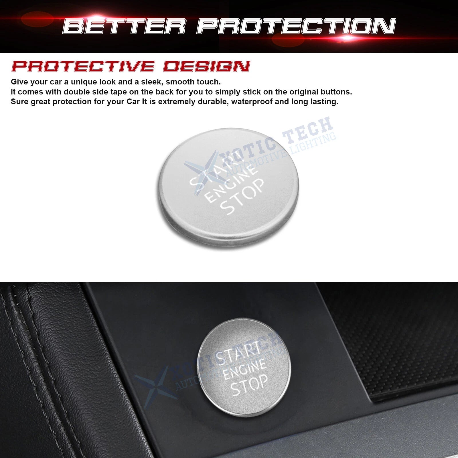 Keyless Engine Push Start Button Cover Trim for Audi A4 A5 (2009-)