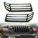 2X Front Wheel Eyebrow Light Decor Cover Trim for Jeep Wrangler JL (2018–2020)