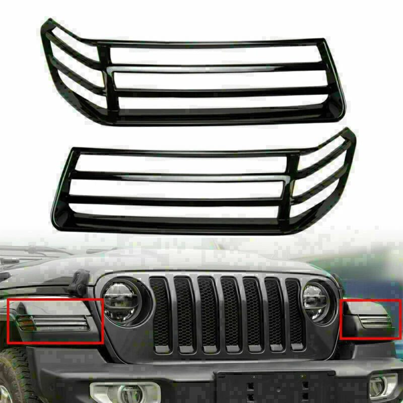 2X Front Wheel Eyebrow Light Decor Cover Trim for Jeep Wrangler JL (2018–2020)