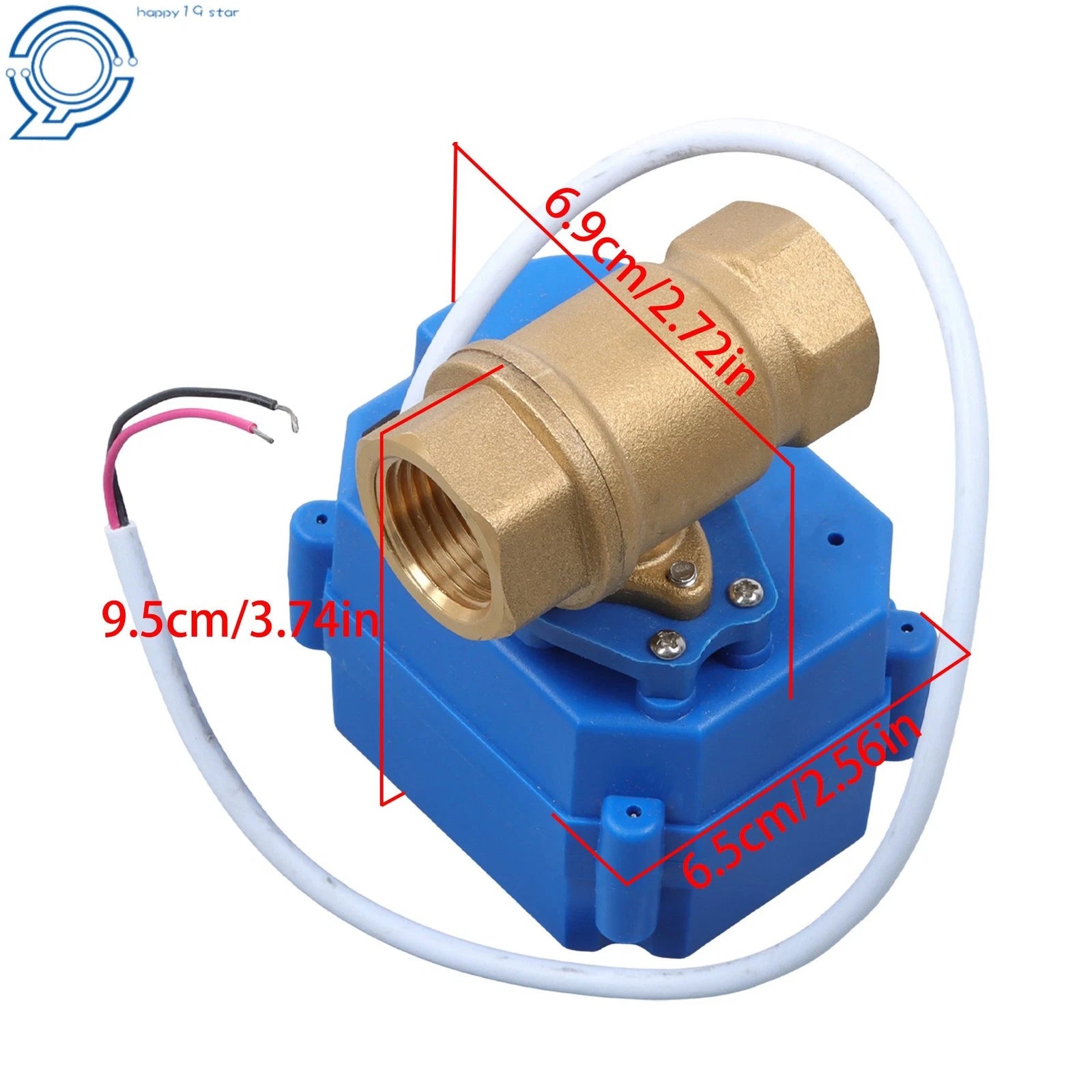 Electric Ball Valve for 9-24V AC/DC Systems (1/2" Full Port)