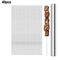 Set of 4 Reusable Skewers for Brazilian Barbecue - No Spin Design