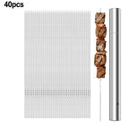 Set of 4 Reusable Skewers for Brazilian Barbecue - No Spin Design