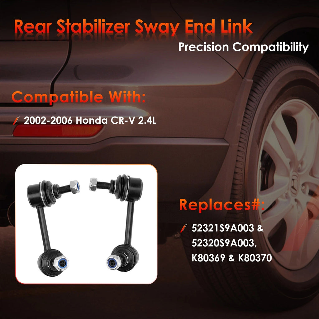 Set of 2 Rear Stabilizer Sway Bar End Links for Honda CR-V (2002–2006) K80369