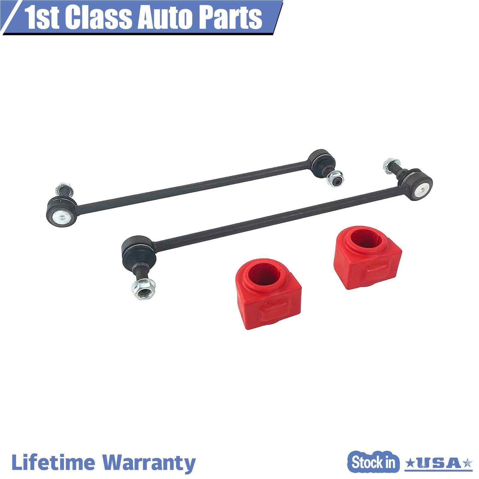Set of 4 Front Sway Bar Links Bushings for Buick Enclave GMC Acadia Traverse (2011–2015)