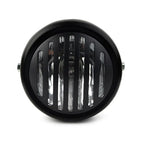 6.5" Round Scalloped Finned Headlight for Harley Sportster