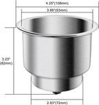 5 Pack Stainless Steel Cup Drink Holder for Marine Boat RV Camper
