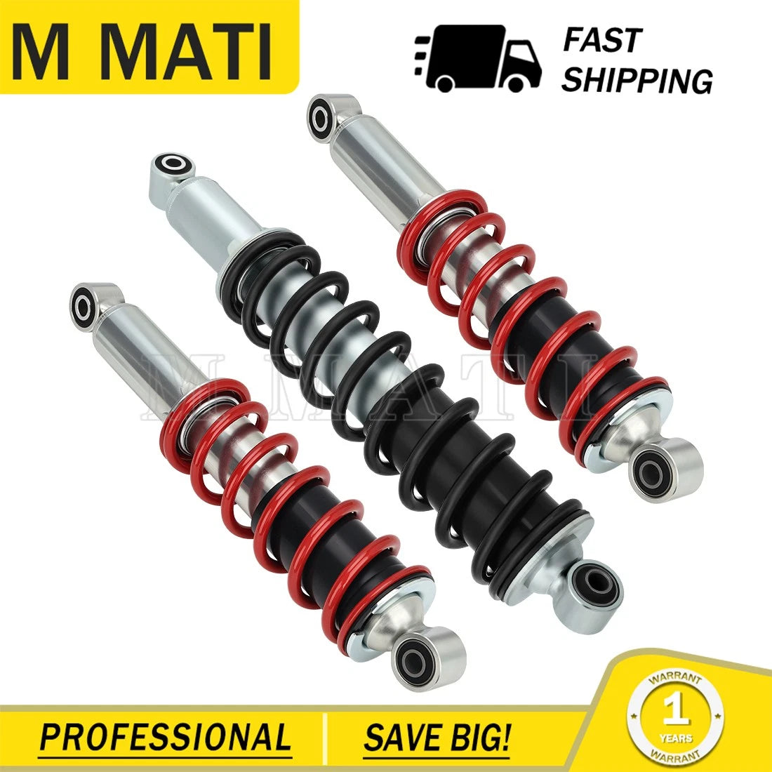 Set of 2 Front and Rear Shock Absorbers for Honda Sportrax 250 TRX250EX TRX250X (2001–2024)