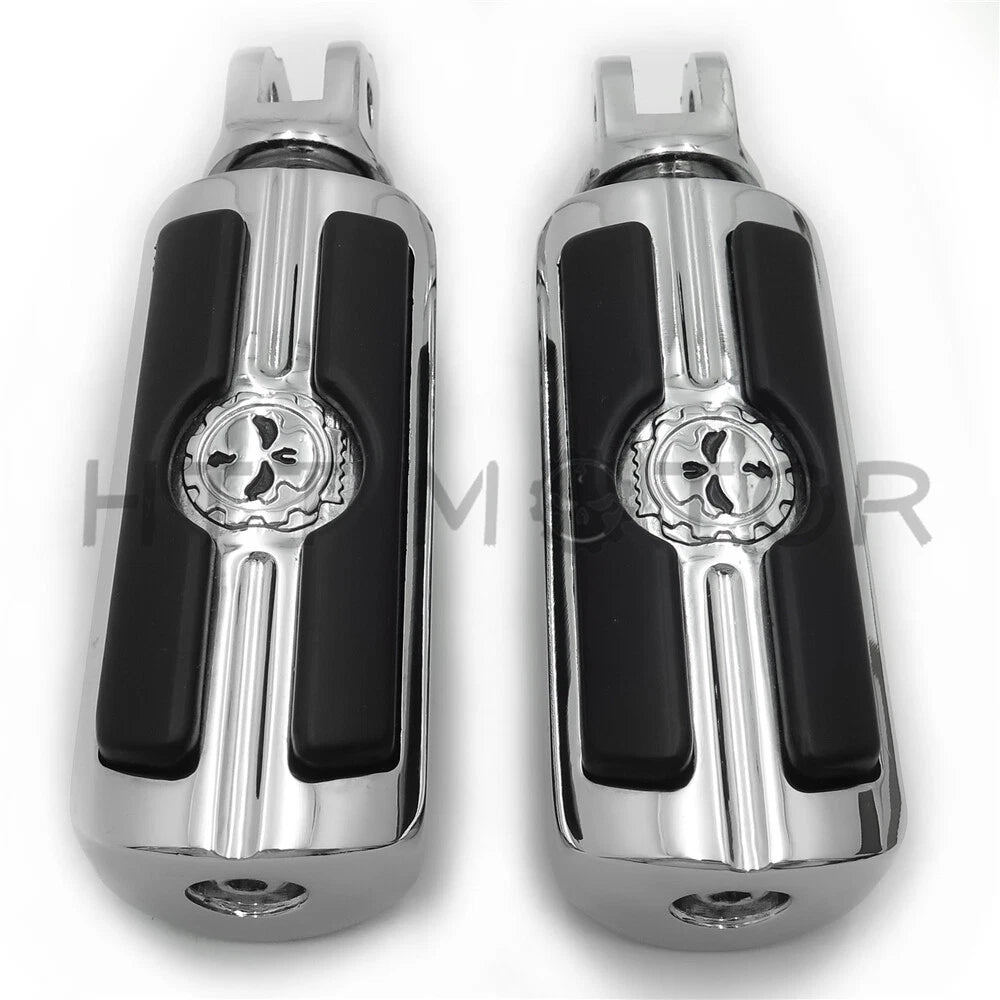 Chrome Gear Skull Footpeg for Harley Breakout FXBR/FXBRS (2018–2019)