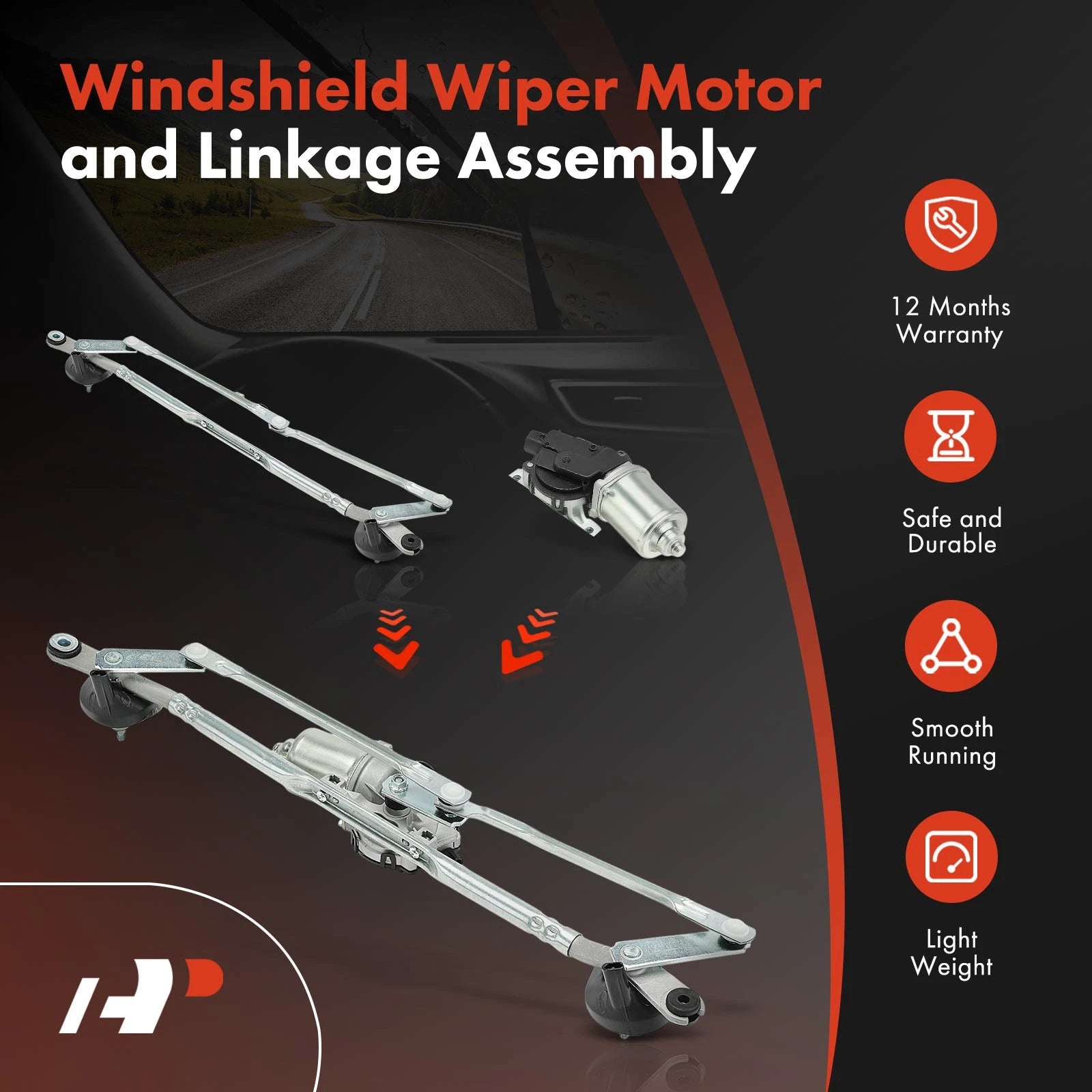 Wiper Motor & Linkage Assembly for Jeep Compass (2007-2017) Left Hand