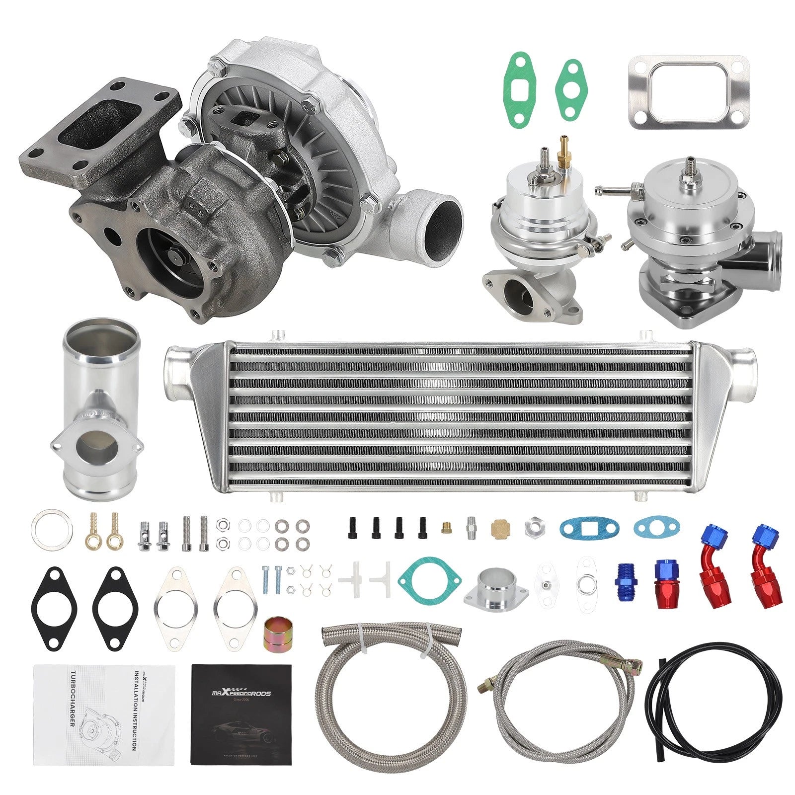 T3/T4 Turbo & Intercooler Combo Kit for Universal Applications (Up to 400HP)