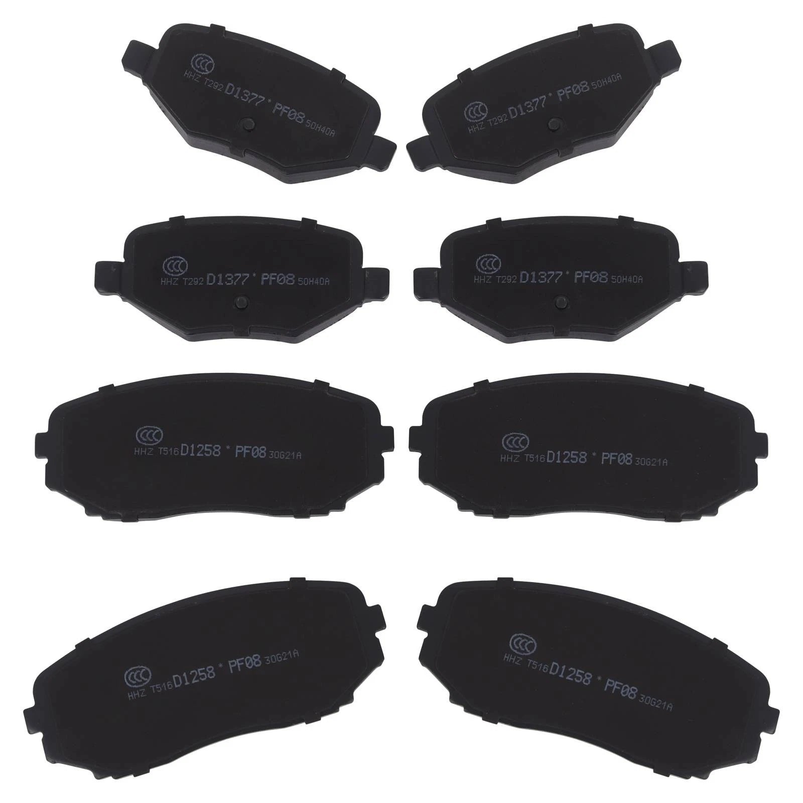 Set of 4 Ceramic Brake Pads for Ford Edge, Lincoln MKX (2011–2015)