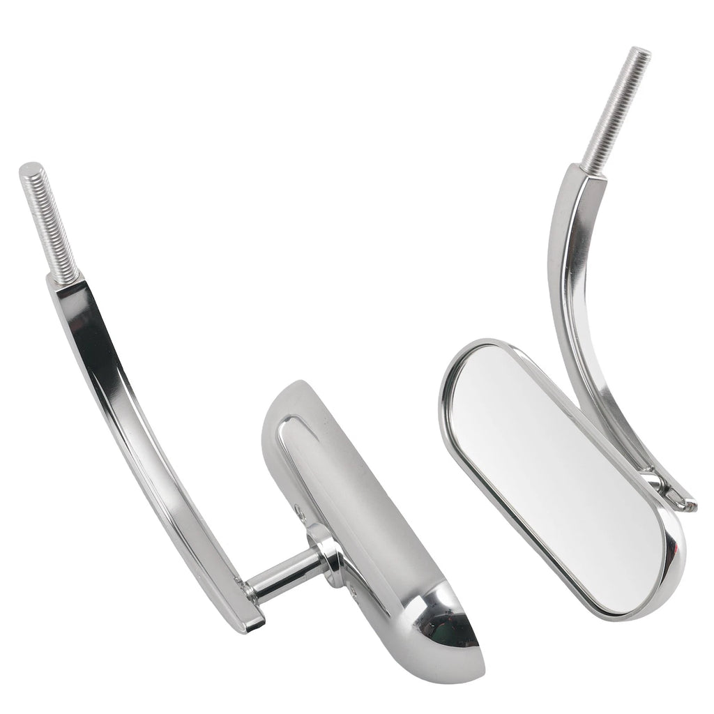 Chrome Motorcycle Mirrors for Harley Dyna/Sportster/Softail (8mm, 10mm)