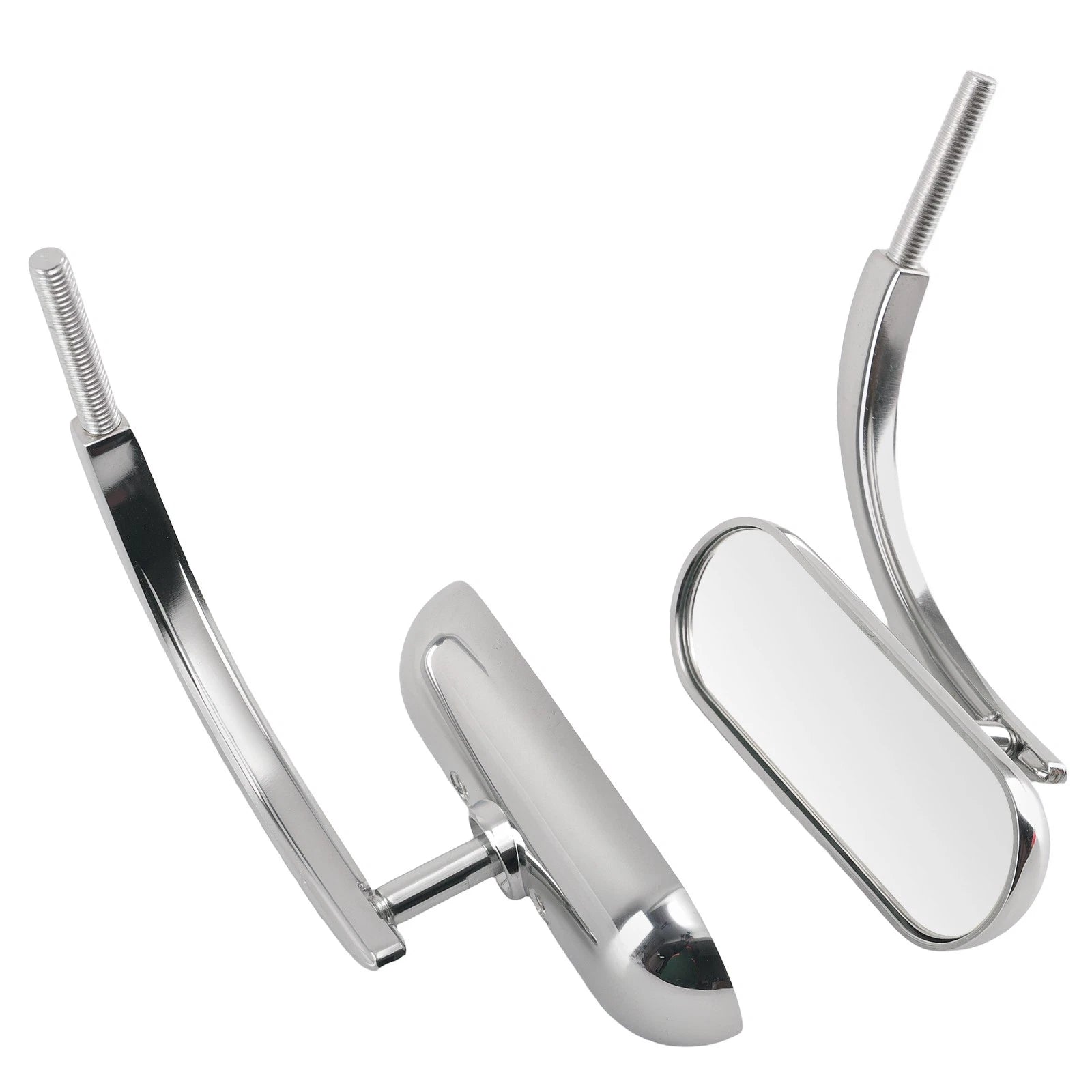 Chrome Motorcycle Mirrors for Harley Dyna/Sportster/Softail (8mm, 10mm)