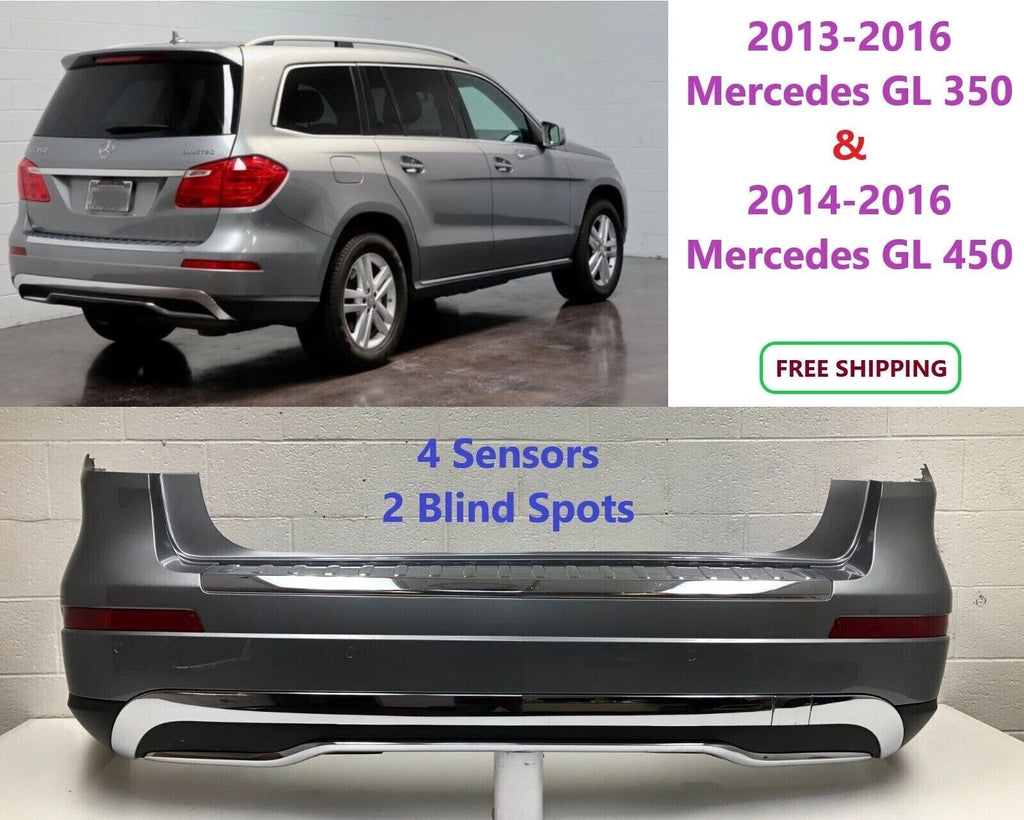 Rear Bumper for Mercedes GLS 350 GLS 450 (2013–2016) Palladium Silver