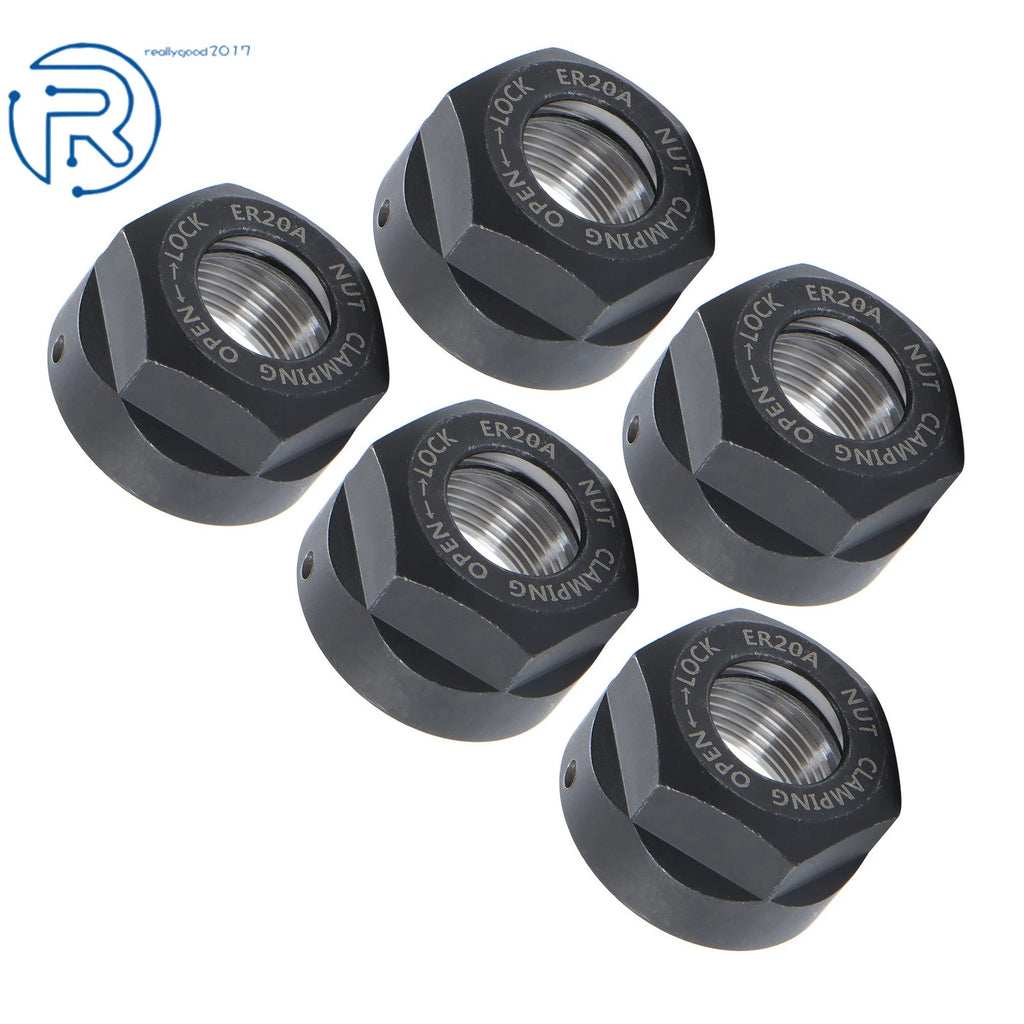 5Pcs ER20 Nut for Clamping Collets (G2.5/25000rpm)