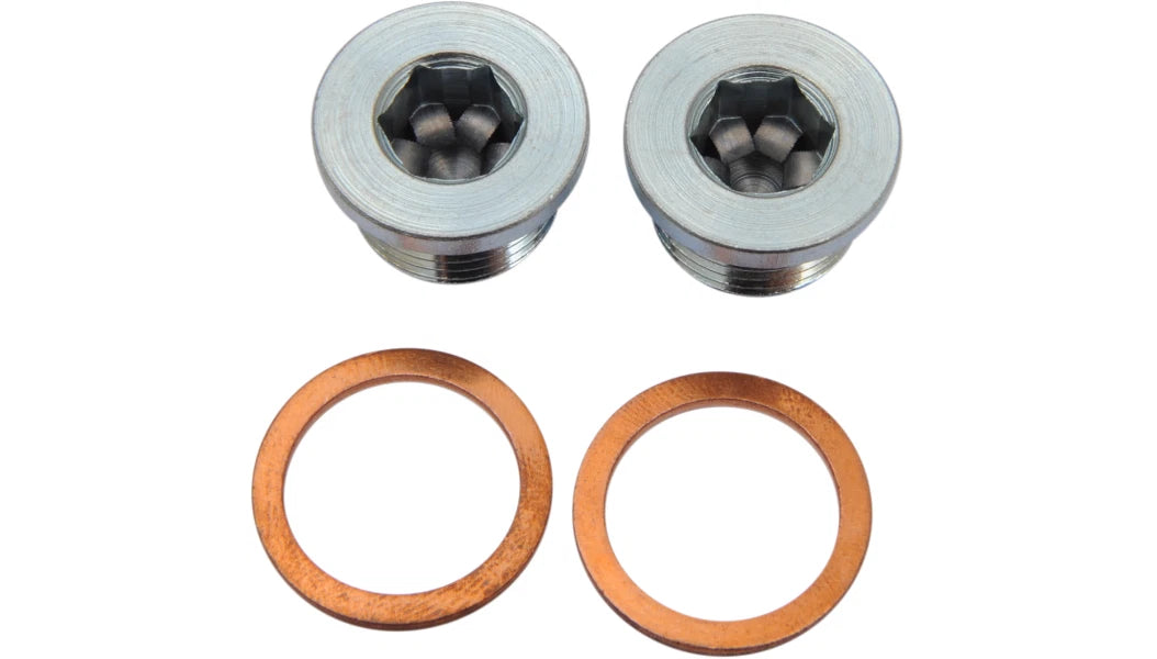 Set of 2 O2 Sensor Port Plug Kit for Vance & Hines (18mm)