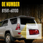 Rear Bumper Reflector Lamp for Toyota 4Runner (2003-2005) Left Side