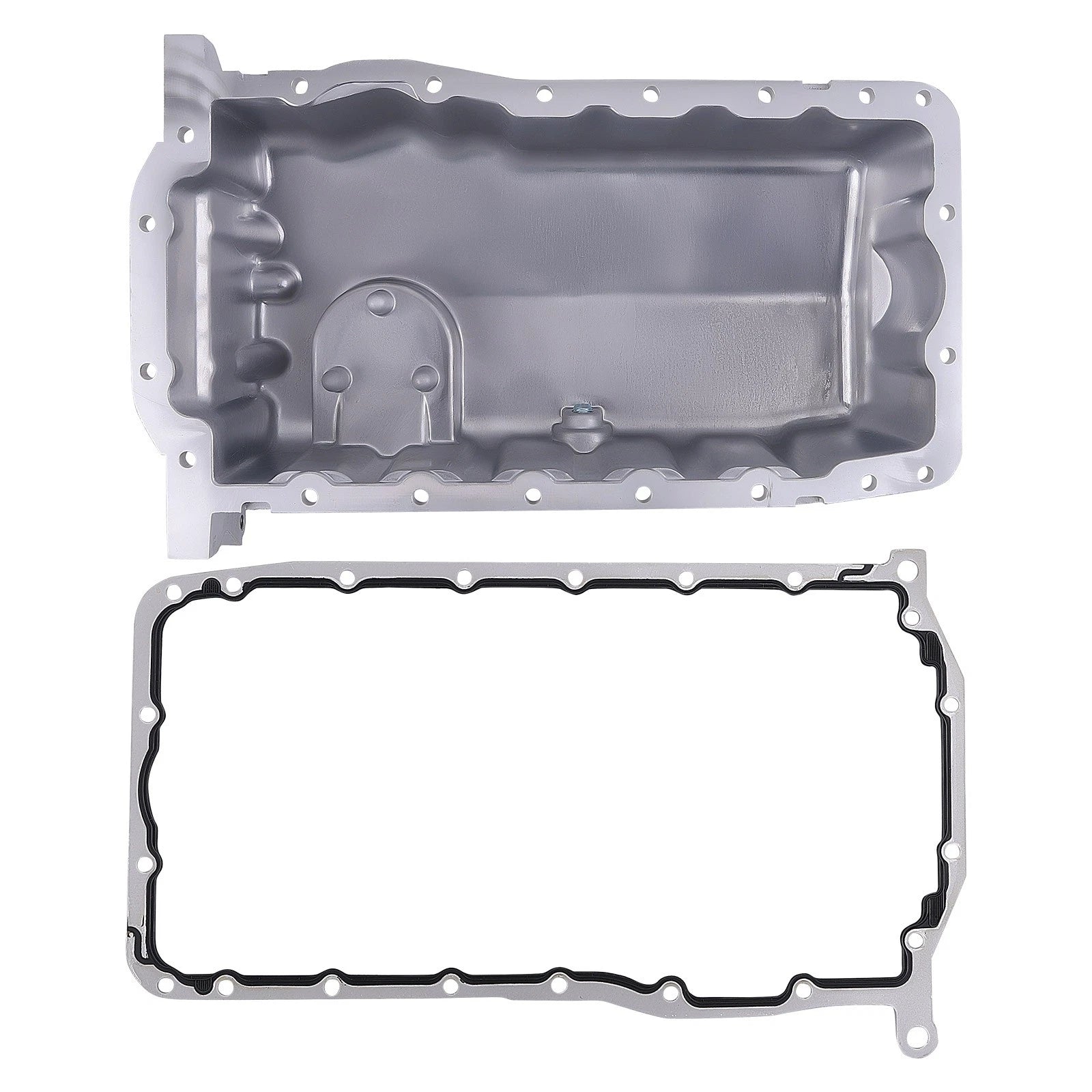 Silver Front Oil Pan with Gasket for Volkswagen Golf Jetta Beetle (1999–2006)