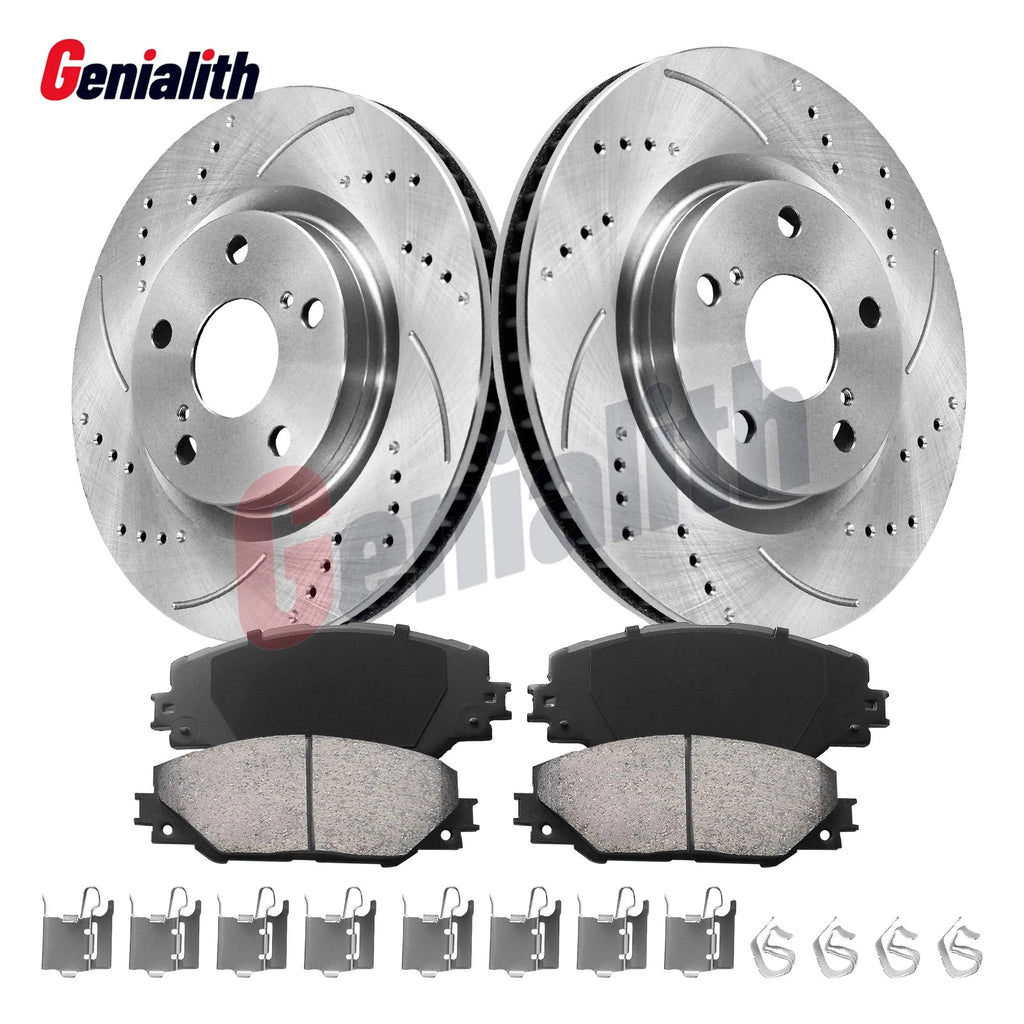 Front Slotted Rotors & Pads for Toyota RAV4, Matrix, Pontiac Vibe (2001–2012)