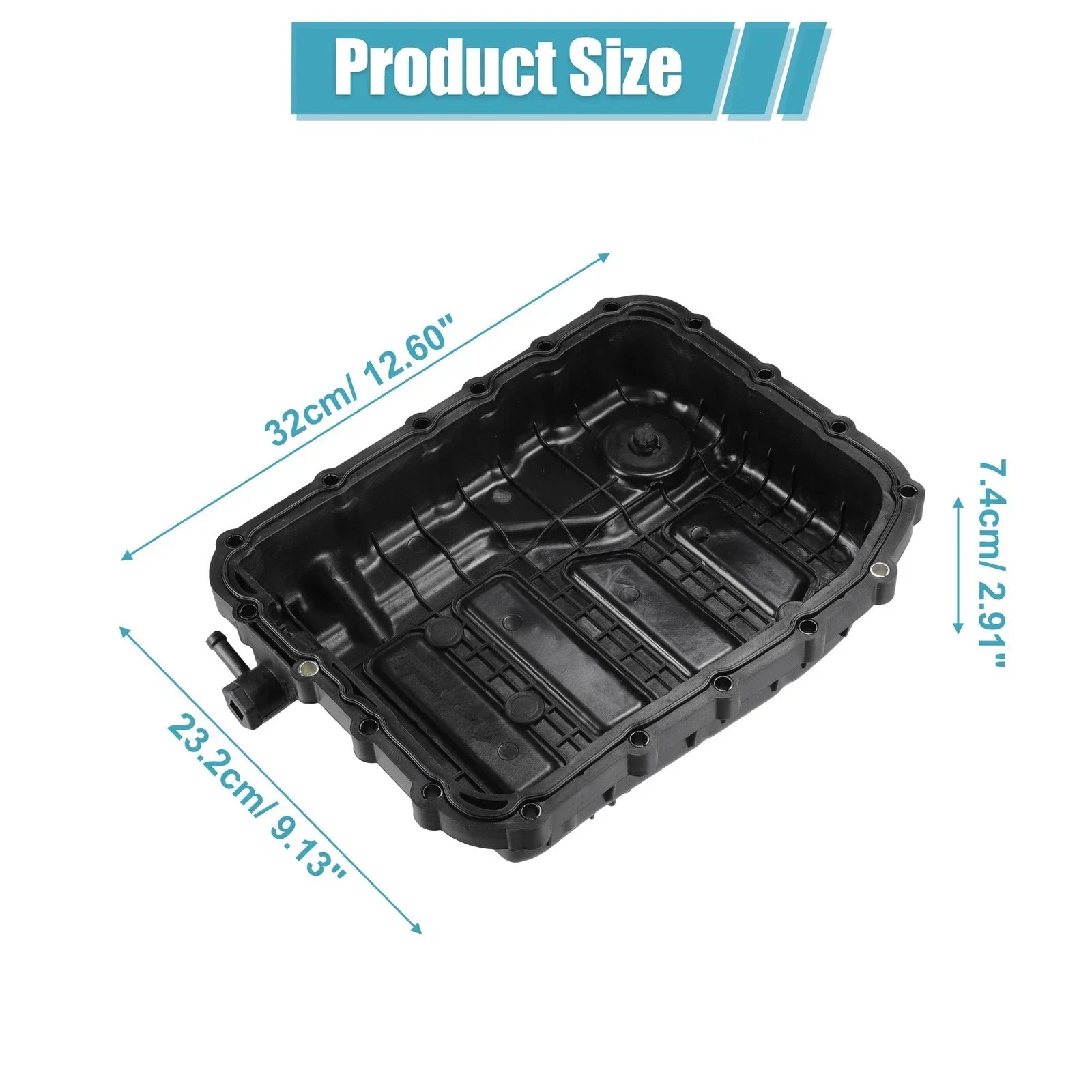 Oil Pan Cover for Hyundai Santa Fe 2013-2018 (2 x Plastic Black)