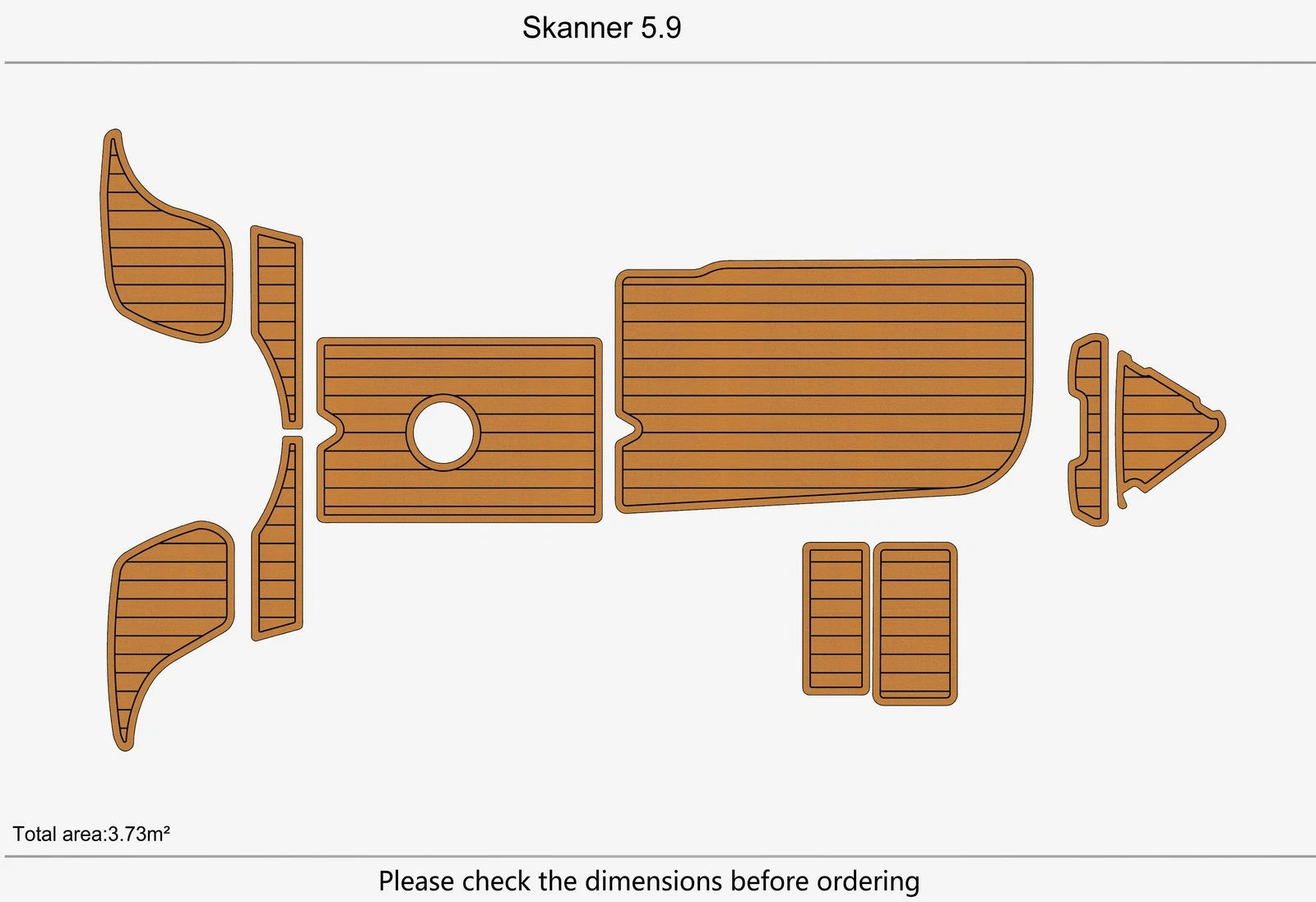 Seadek Swim Platform Pad for Skanner 5.9 (Cockpit, Marine, EVA Foam)