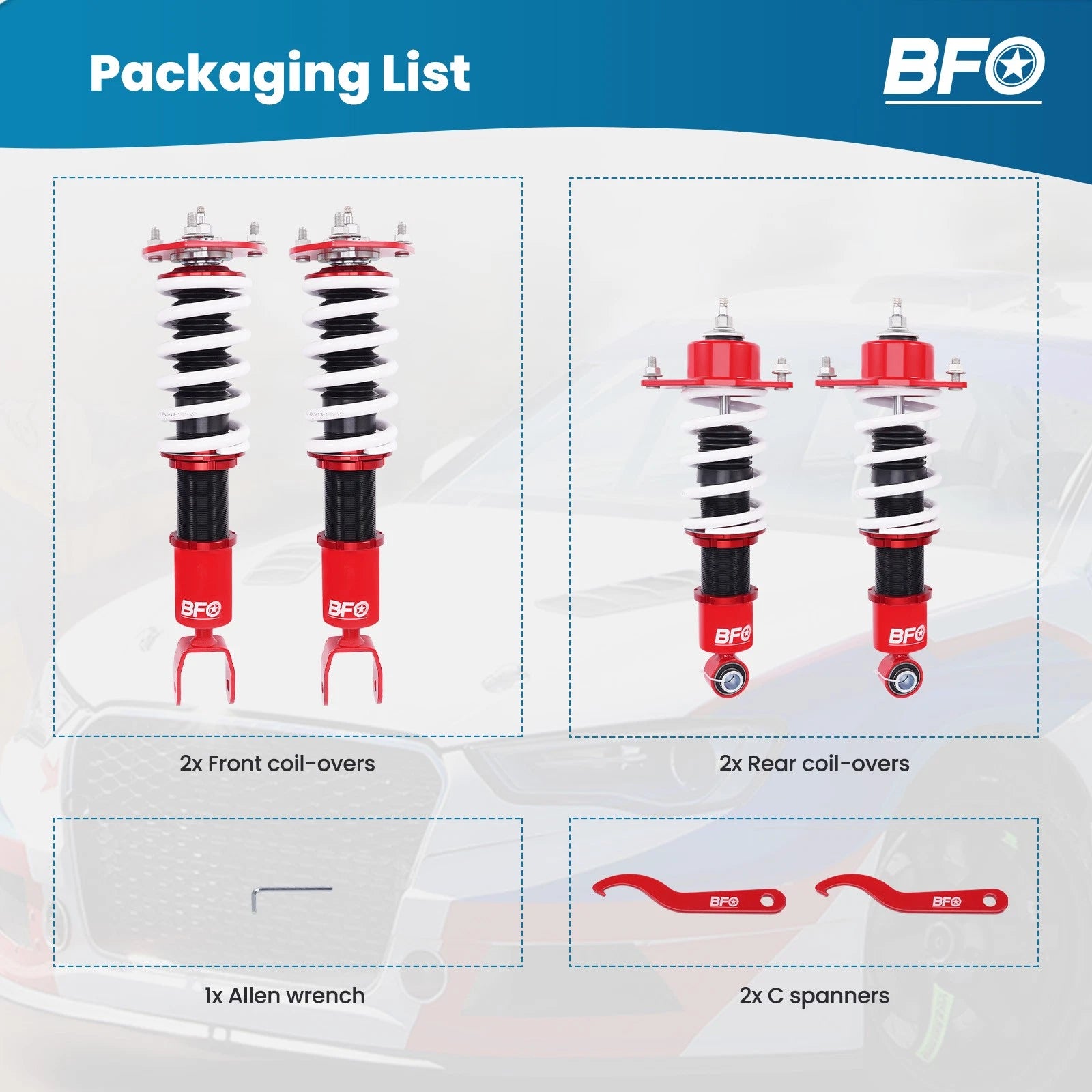 24 Way Adjustable Coilovers for Mazda RX-8 (2004–2011)