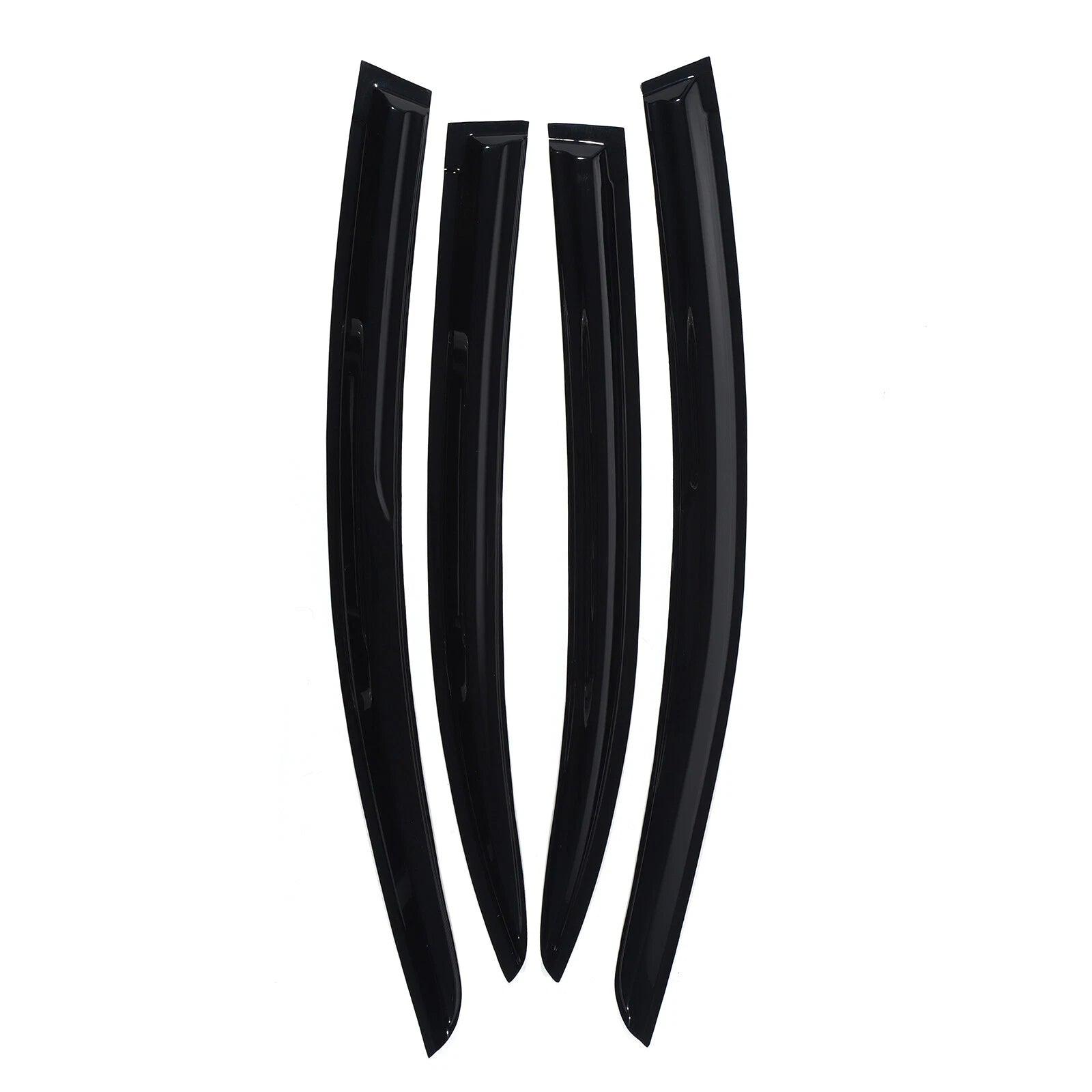 Set of 4 JDM 3D Wavy Mugen Style Window Vent Visors for Honda Civic (2012–2015)