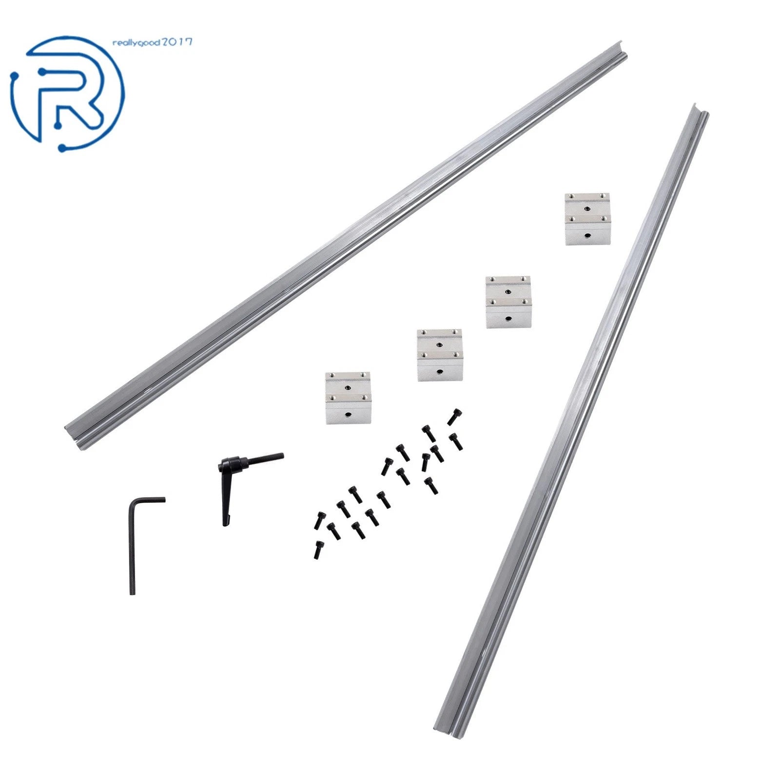 2X SBR16-1000mm Linear Rails & 4X SBR16UU Bearing Blocks for