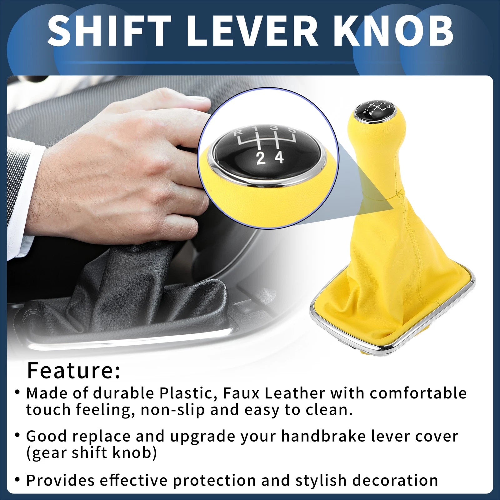 5 Speed Gear Shifter Knob with Cover for Volkswagen Bora Golf MK4 (1998–2007)
