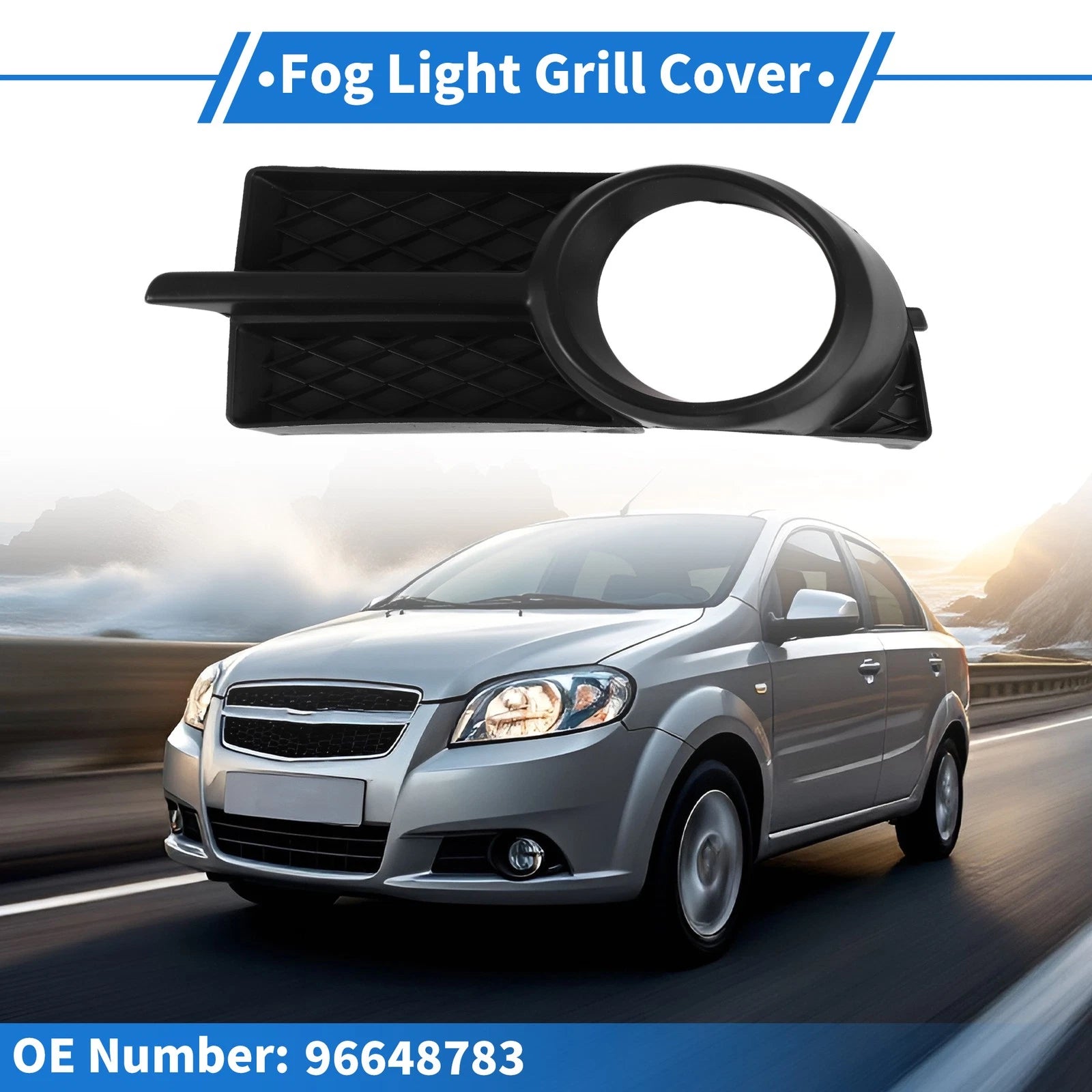 Fog Light Grill for Chevrolet Aveo (2007–2011) No. 96648783