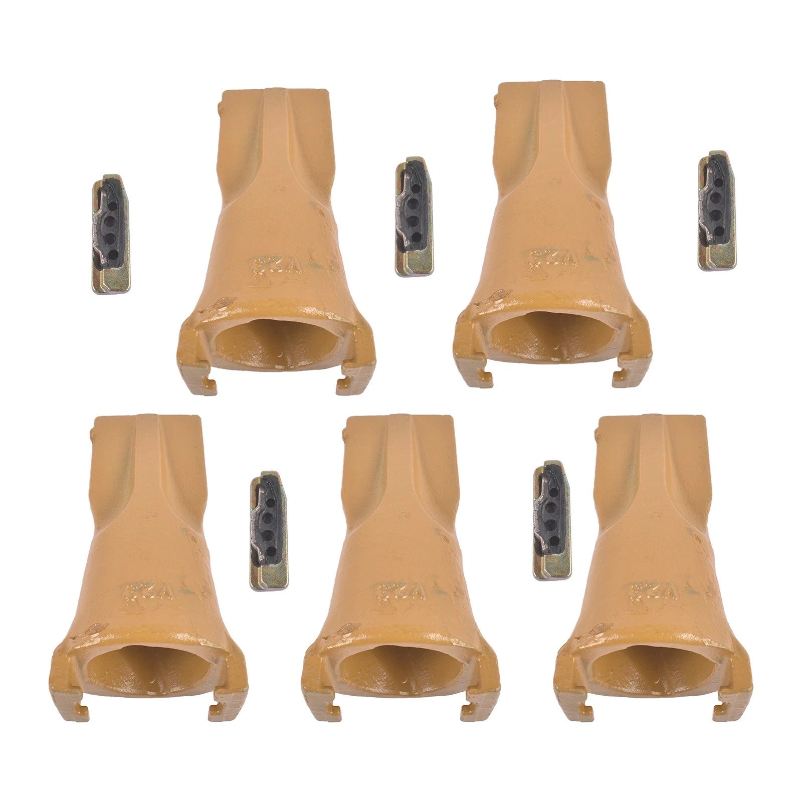 5 Pieces Bucket Teeth with Flex Pins for Crawler Tractor