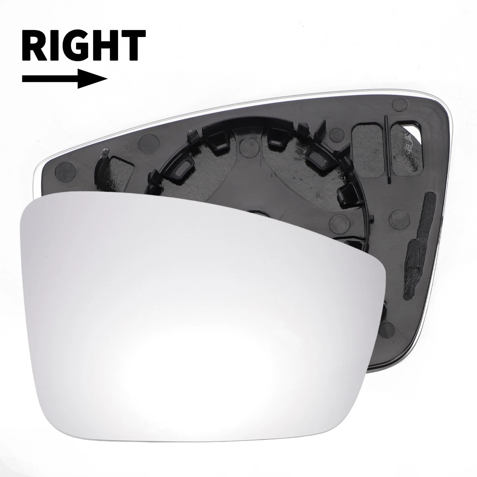 Right White Mirror Glass for Seat MII, Skoda, Volkswagen (Non-heated)