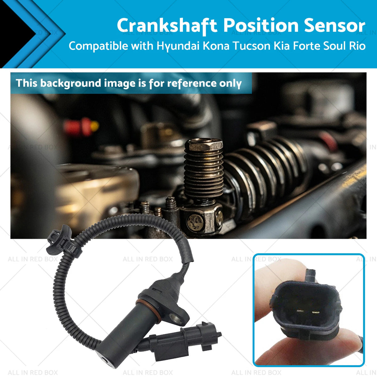 Crankshaft Position Sensor for Hyundai Kona Tucson Kia Forte Soul Rio (2018–2023)