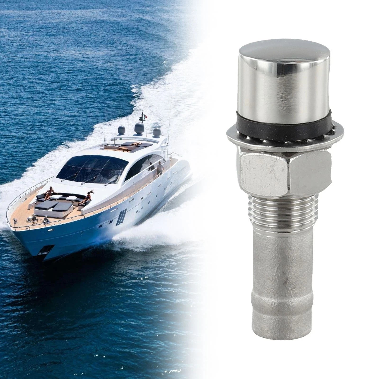 Through Hull Vent in Stainless Steel for Marine Applications
